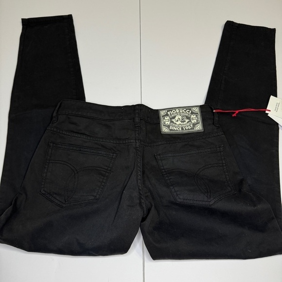 NWT Fiorucci Black Skinny Jeans Size 25 | Made in Tunisia - Picture 8 of 12